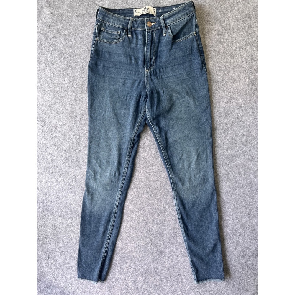 Hollister Curvy High-Rise Super Skinny Jeans 5S Blue Soft Stretch Denim